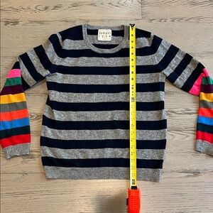 JUMPER -Women's Striped Crew Neck Cashmere Sweater - Multicolor
